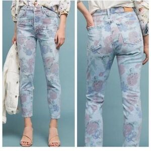 2/25 Citizens Of Humanity Vintage Floral Denim Blue Jeans High Rise Olivia 26